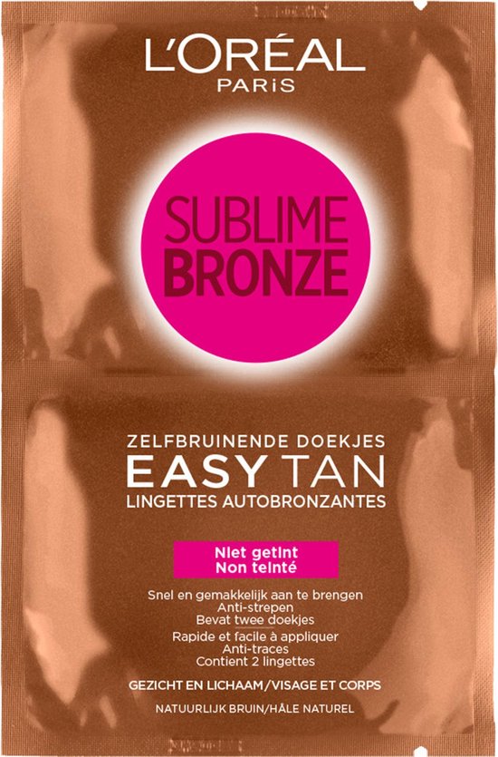 L'Oréal Paris Sublime Bronze Duo Lingettes Autobronzantes Express | bol.com