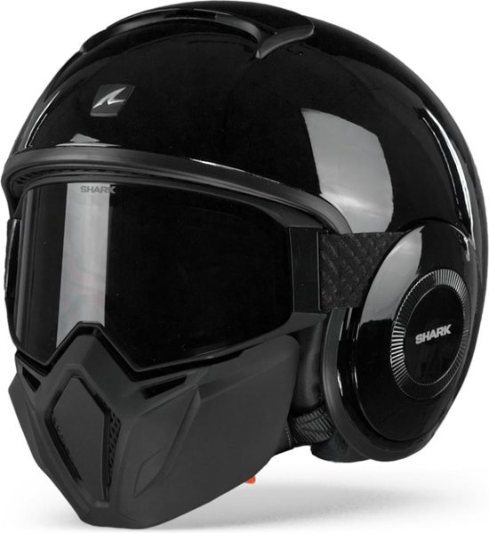 Shark Street Drak Blank Blk Zwart Jethelm - Motorhelm - Maat M | bol.com