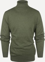 Steppin' Out Herfst/Winter 2021 Trui Cotton Cashmere Coltrui Mannen - Regular Fit - Katoen - Groen (M)