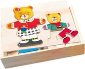 vormenpuzzel teddybeer 19 x 14 cm hout 36-delig