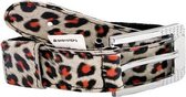 Leren kinderriem BabySteps White Leopard meisjes 65cm