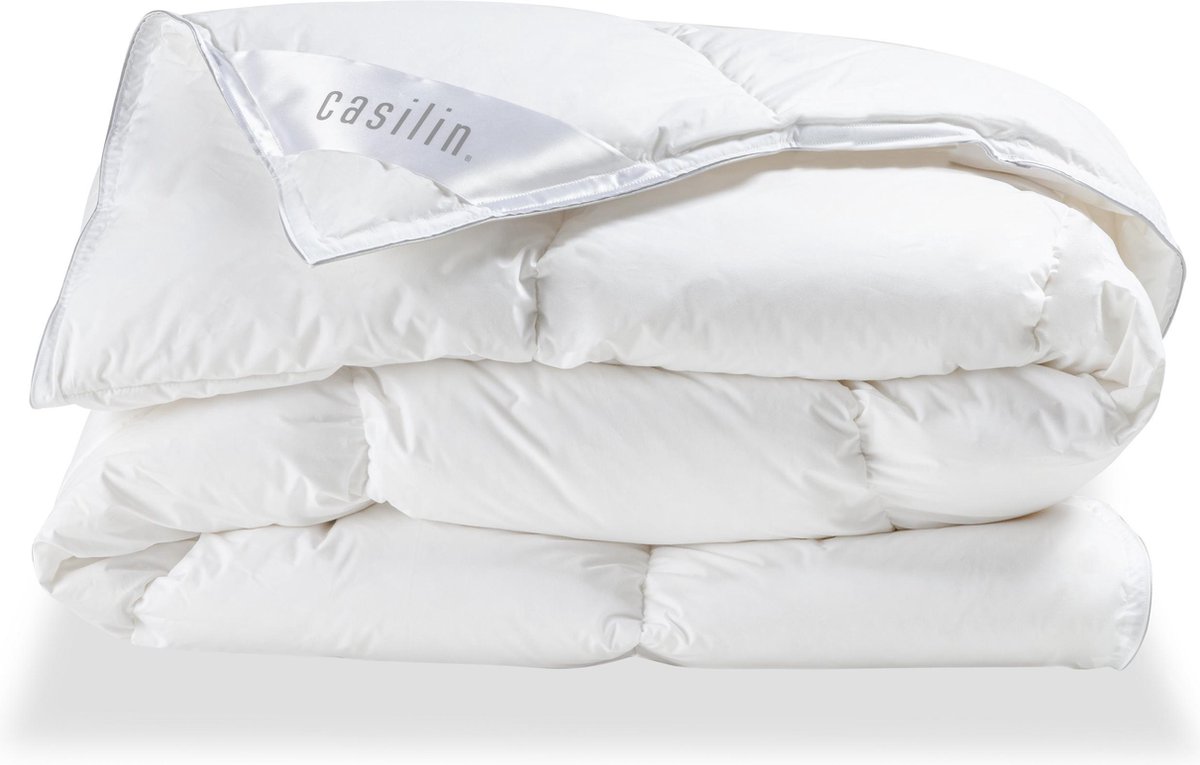 Casilin Donsdeken 1 Persoons 140 x 220cm Dekbed - 100% Ganzendons - Winterdekbed - Hotelkwaliteit - Wit