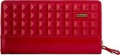 MAKEY-ROYAL Geometry - Portemonnee - Rood Echt Leer Handgemaakt Red Genuine Leather Handmade