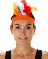 hoofdband Holland dames 13 cm polyester oranje
