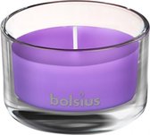 geurkaars True Scents Lavendel 8 cm glas/wax paars