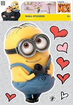 muursticker Minions Love 29,7 x 42 cm geel 2-delig