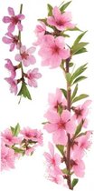 raamstickers Peach Branch 30 x 31 cm vinyl 6-delig