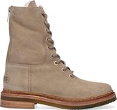 Shabbies 184020133 Veterboots - Laarzen Met Veters - Dames - Beige - Maat 41