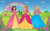 4X Placemat Princesses | 30x45cm | anti-slip - onderlegger - tafeldecoratie - placemats kunststof