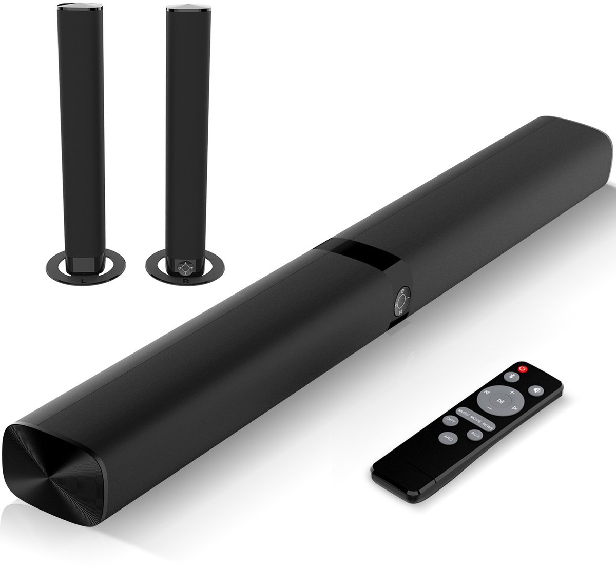 Playon Soundbar - Box - TV Speaker - Soundbars - Bluetooth - Ingebouwde subwoofer - Zwart
