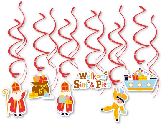 Q2P - Sinterklaas - Versiering - Slingers - Decoratie - Vlaggenlijn - Swirls