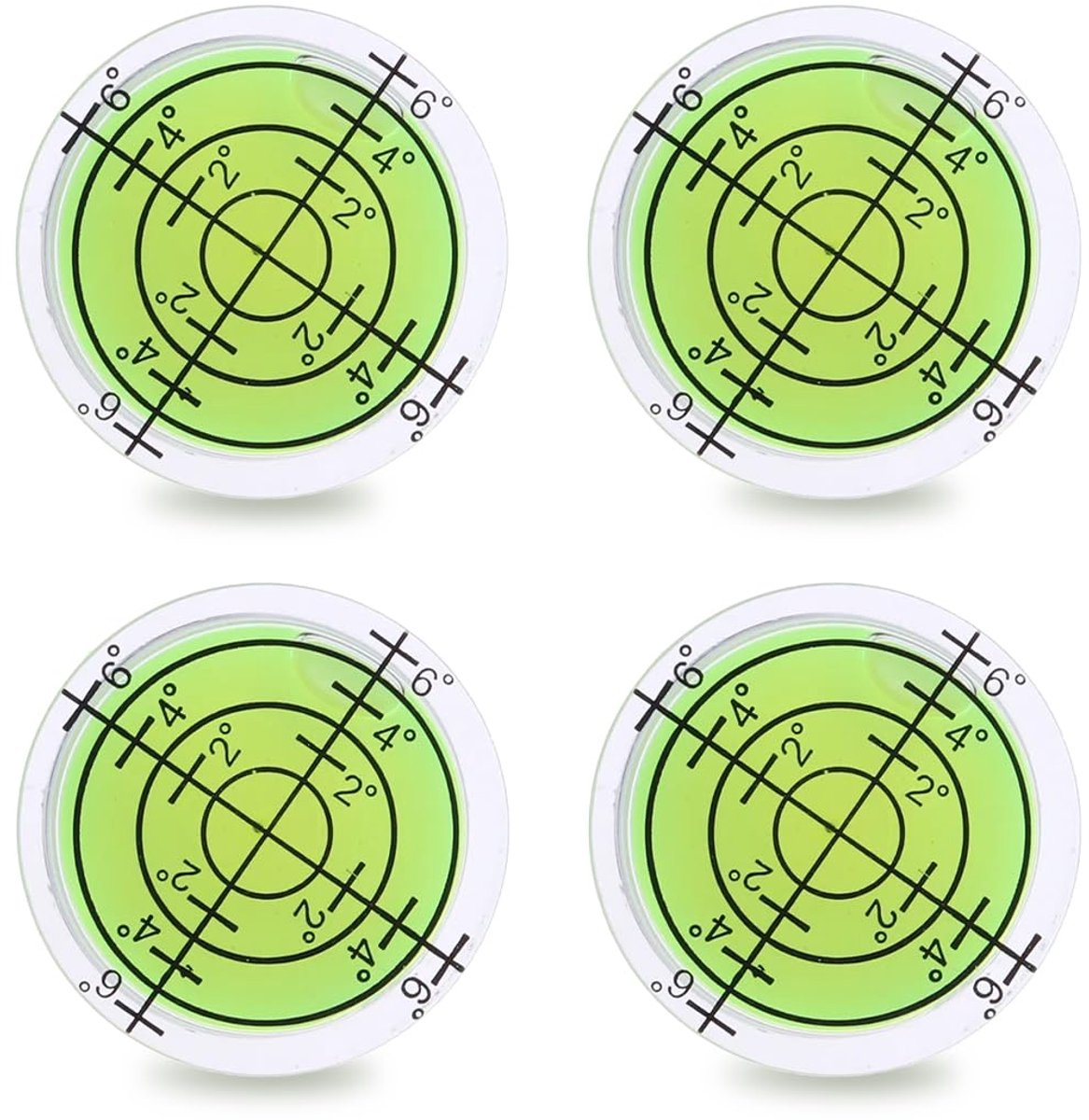 4 pieces mini spirit level, diameter 32 mm, precision bag spirit level