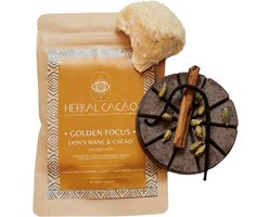 Lionsmane, Ceremoniële CACAO, Kardemom, Kaneel, Vanille - Voor Kalm & Helderheid Ritueel, Golden Focus 100g - Q’eqchi Maya - Guatemala - Herbal Cacao