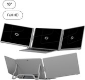 Screenmate® OneCable 16’’ - Portable Monitor - Inclusief Beschermhoes - Draagbaar Beeldscherm - Draagbare Monitor - Full HD - IPS - Grijs