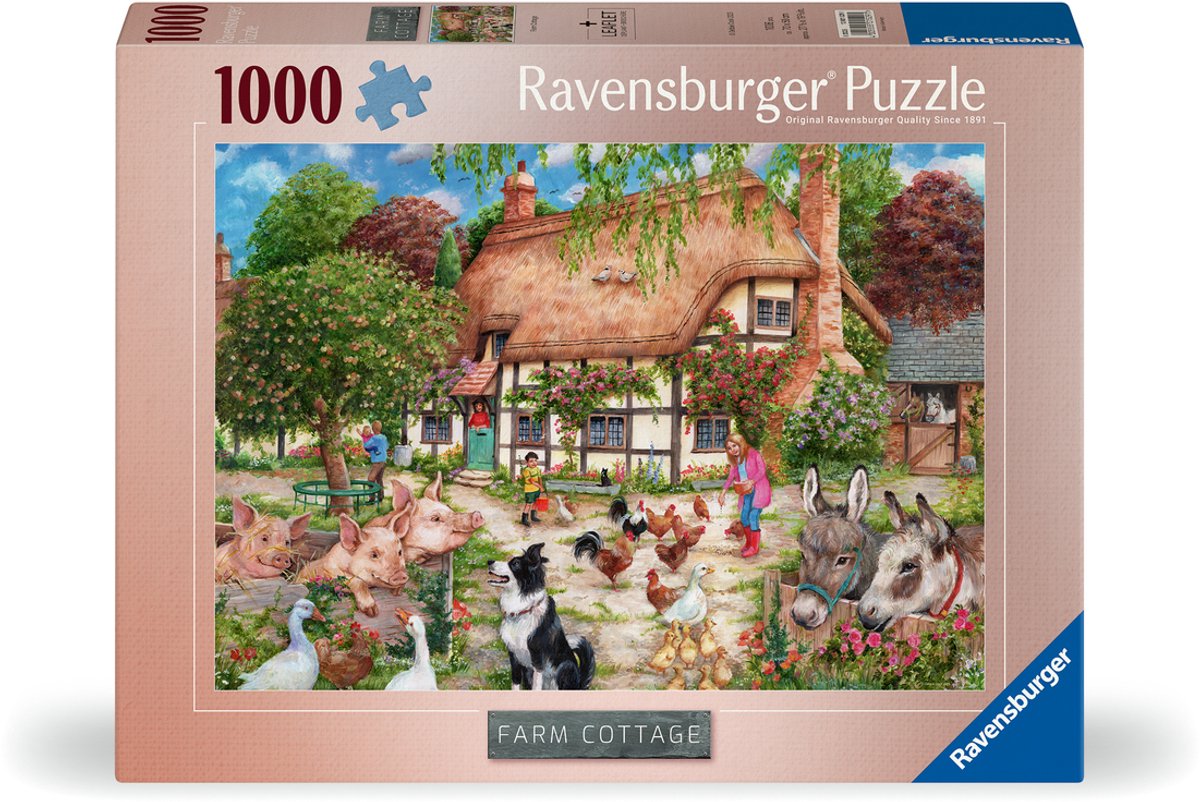 Ravensburger puzzel Farm Cottage - Legpuzzel - 1000 stukjes — afbeelding 5