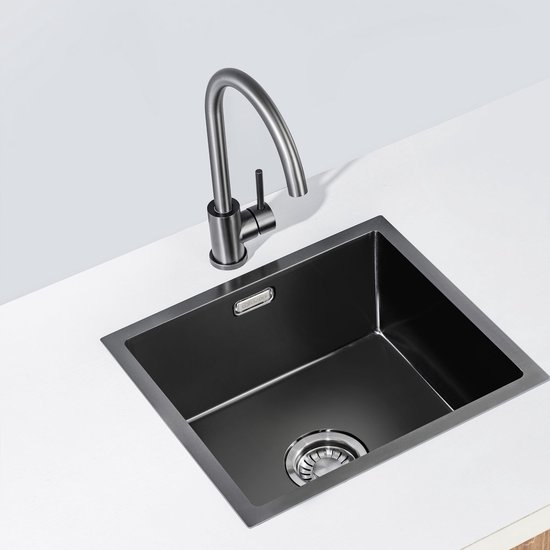 LOMAZOO Kitchen Faucet Cedric - Mitigeur - Robinet Cuisine - Noir Gun Métal / Zwart Anthracite
