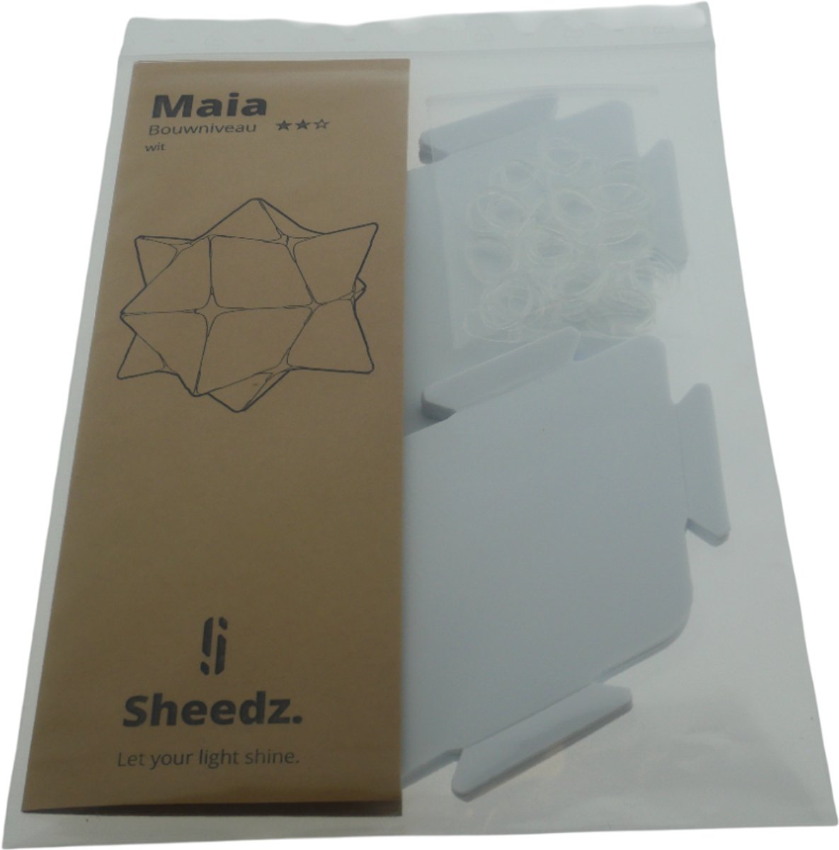 Sheedz lampenomhulsel Maia wit creatief design voor LED-lampen.