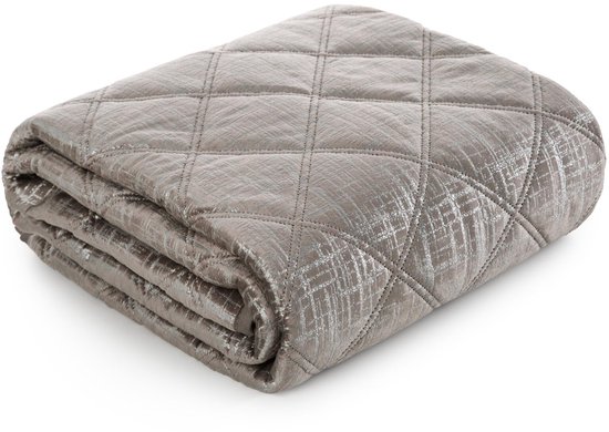 Laila Sprei 240x260 cm zwart bedsprei dubbelzijdig stiksel fluweel Laila Sprei 240x260 cm zwart bedsprei dubbelzijdig stiksel fluweel