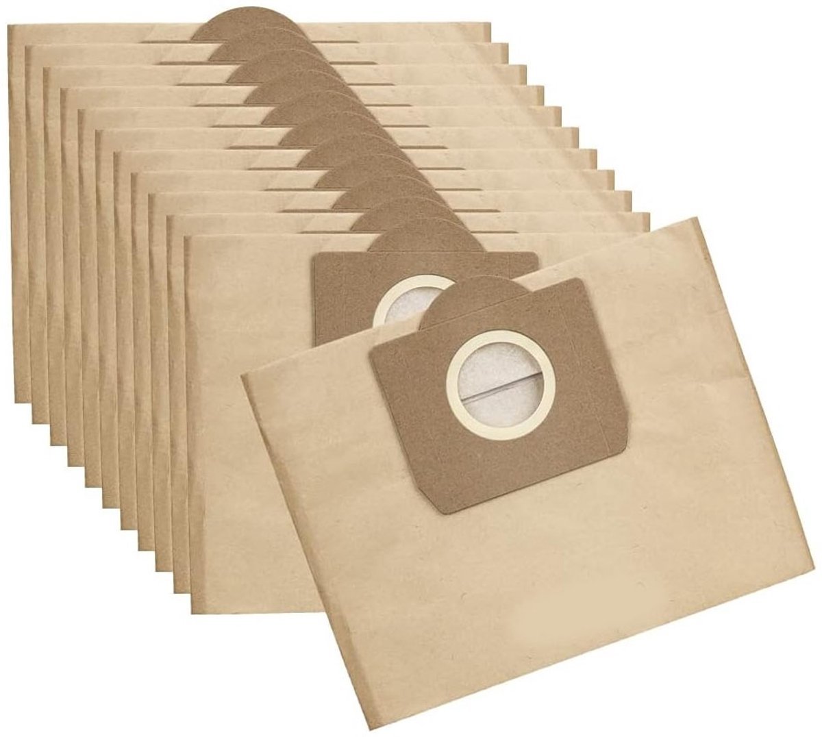 TOVBMUP 12 stuks Stofzuigerzakken - Papieren filterzakken - Geschikt voor Kärcher 6.959-130.0, WD3 Stofzuigers - Geschikt voor WD3 MV3 A2201/2604/2251/2554/2504/2204 Model Filterzakken
