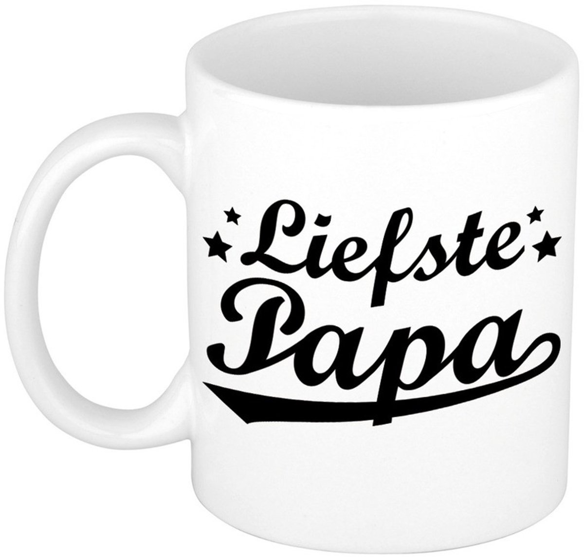 Mok Liefste papa - 300 ml - wit - vaderdag - koffiemok - mokken
