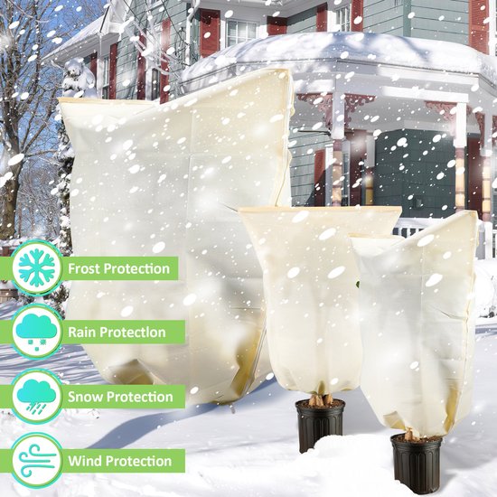 Housse Gel Plantes 100cm Protection Hivernale Racines Palmier - Housse Anti-gel Plantes 100cm Réutilisable Housse Antigel Plantes