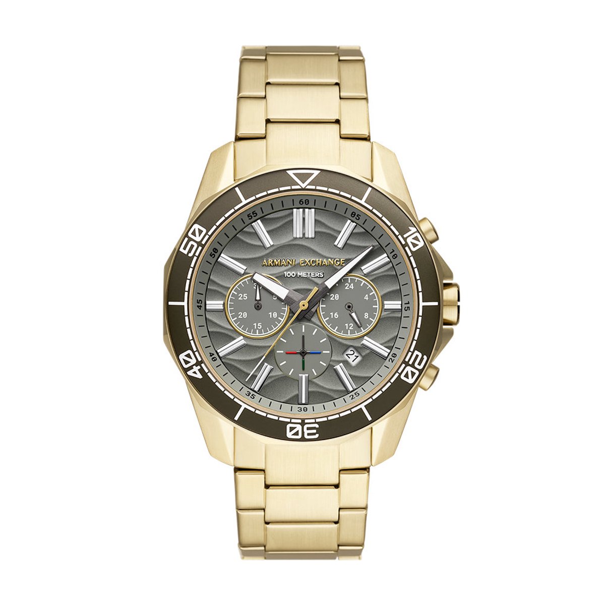 Armani Exchange Heren Horloge 44 mm - Goudkleurig