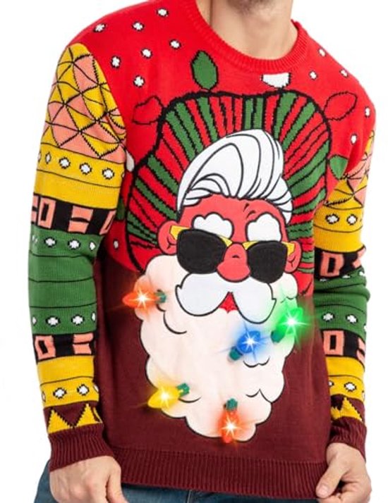 Freshhoodies Uniseks lelijke kersttrui heren dames kersttruien met lichten grappige pullover sweatshirt gebreide tops S-XXL, T-elk5, S Freshhoodies Uniseks lelijke kersttrui heren dames kersttruien met lichten grappige pullover sweatshirt gebreide tops S-XXL, T-elk5, S