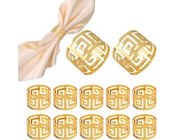 12 stuks metalen servetringen goud holle servettengespen banket servet ring tafeldecoratie voor Kerstmis Nieuwjaar verjaardag huwelijksfeest diner