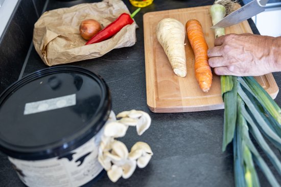 Oesterzwam Growkit – Zelf Paddenstoelen Kweken op Koffiedik – Herstartbaar & Duurzaam Cadeau – Gerecycled Plastic – Sociaal geproduceerd in Nederland – Fryslân Fungies - Aanrecht moestuin - Van Koffie naar Paddenstoel