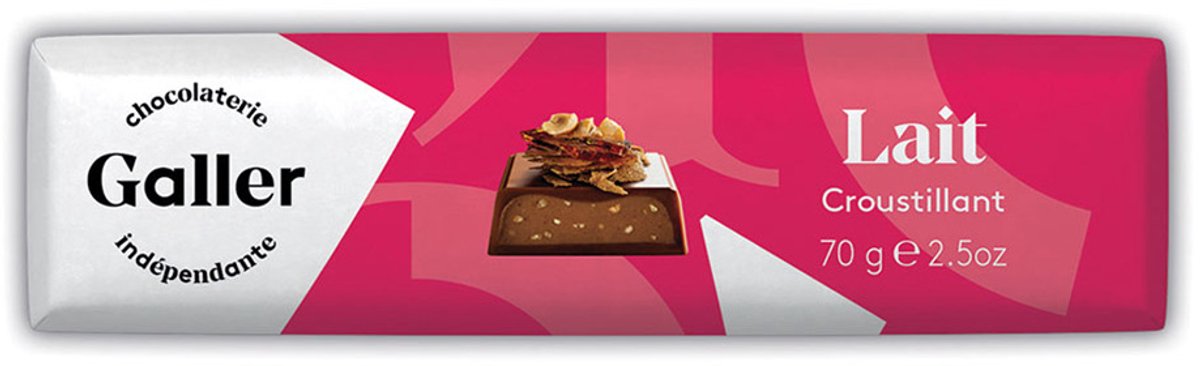 Chocoladereep Galler Milk Crunchy, 70 g