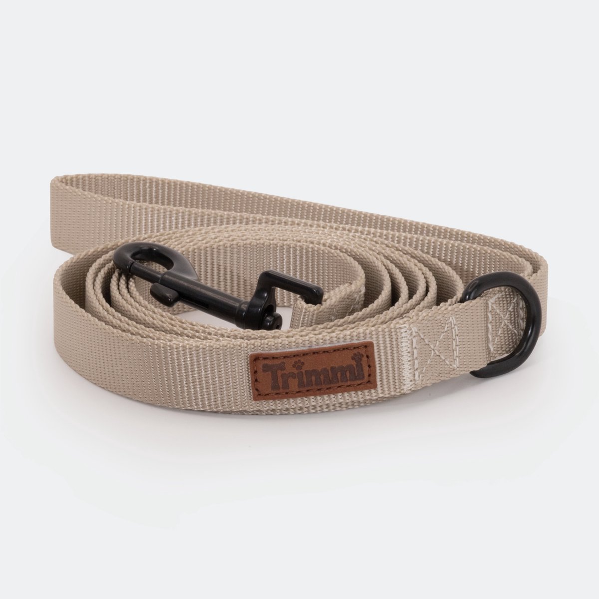 Nylon riem zand - 152 cm x 2,5 cm - honden riem - gepersonaliseerd - hondenriemen - halsband - hond - hondenhalsband met naam - halsbanden, riemen & tuigen - Trimmi
