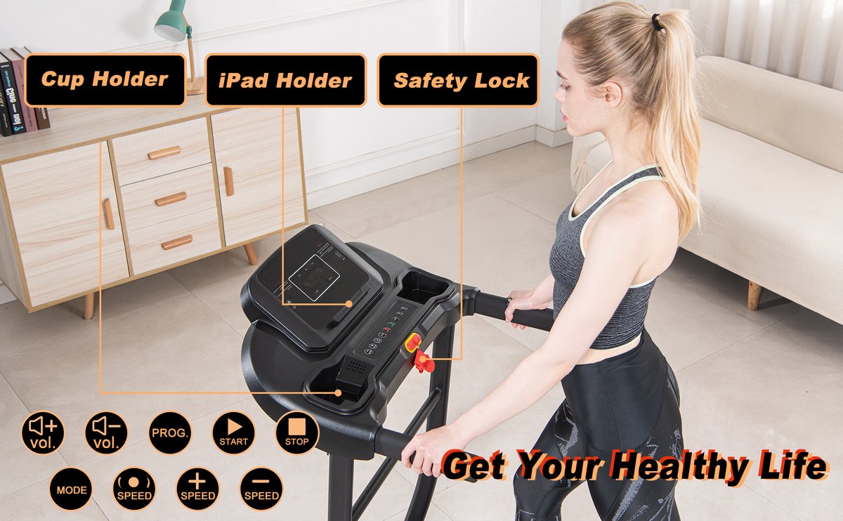 Afbeelding 2 van Viking Sports - Loopband - inklapbaar - tot 10km/u - met bluetooth