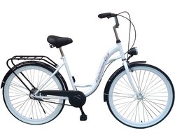 Viking Choice - Meisjesfiets – stadsfiets – 26 inch – wit, zwart