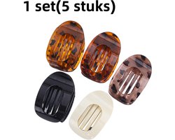 1 set (5 stuks) - Glanzende haarspeld Set - Platte haarclips - Gebogen ontwerp - Vierkante Haarspeld Zonder Sporen - Dagelijkse haarspeld