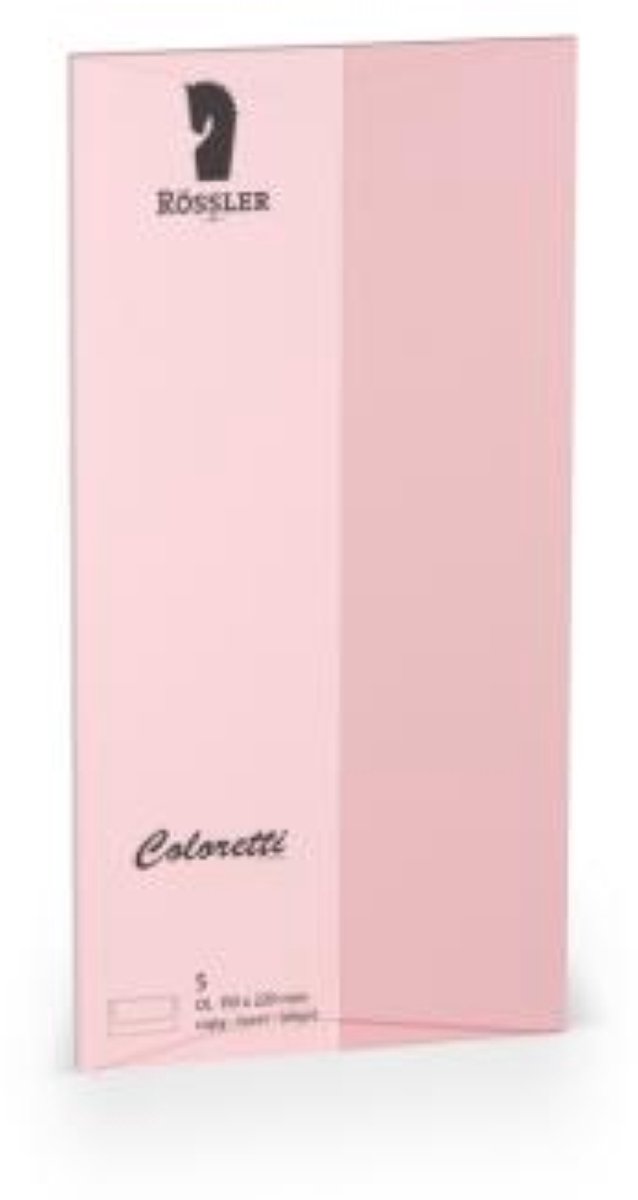 Envelop - Rose - Coloretti - 110x220mm - 5 stuks - Din Lang - Enveloppe - Rosa - EA 5/6