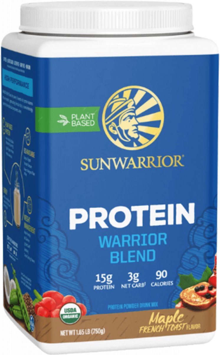 Sunwarrior Warrior Blend Organic (750g) Maple French Toast - Eiwitten - Veganistisch eiwit