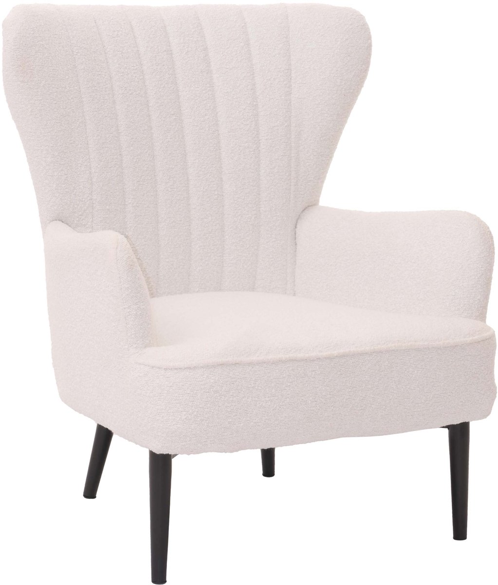 Loungestoel MCW-K37, cocktail/oor fauteuil gestoffeerde stoel retro vintage stof bouclé (6