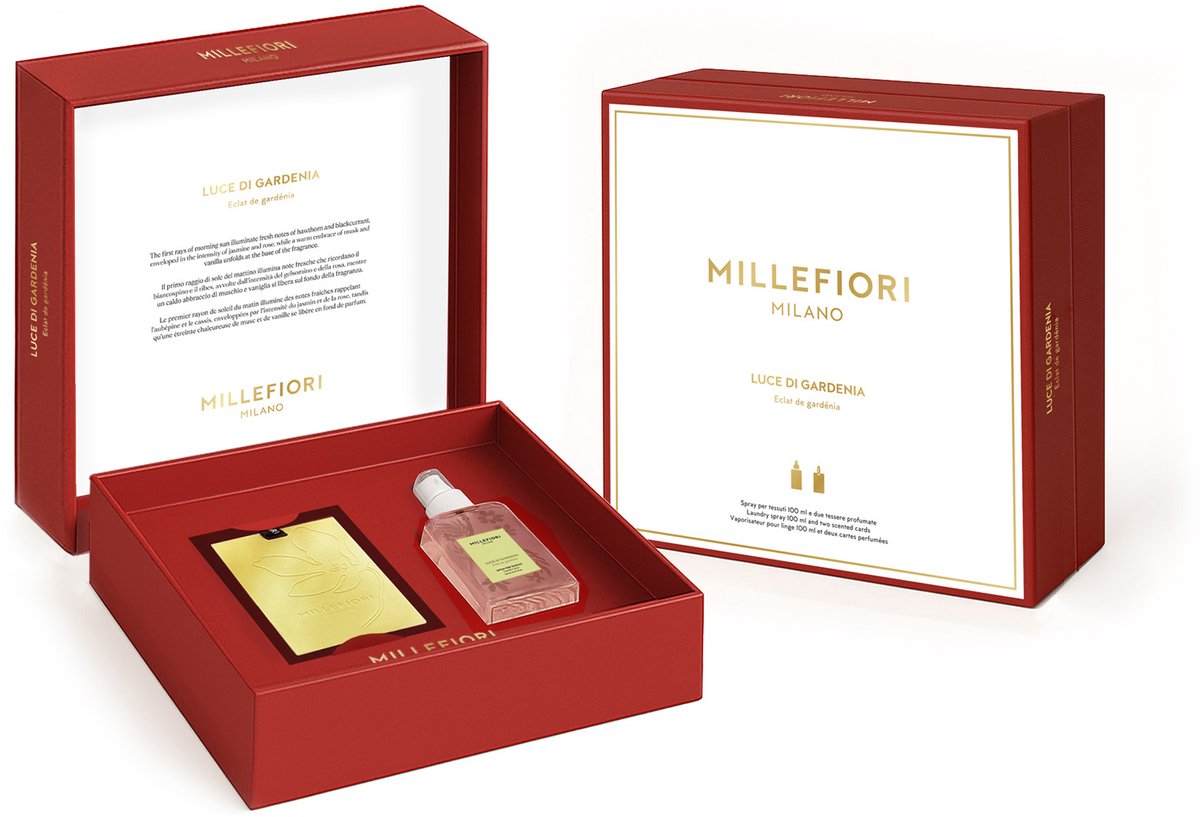 Millefiori Milano - Cadeauset - Wasparfum & Geurkaart - Luce di Gardenia