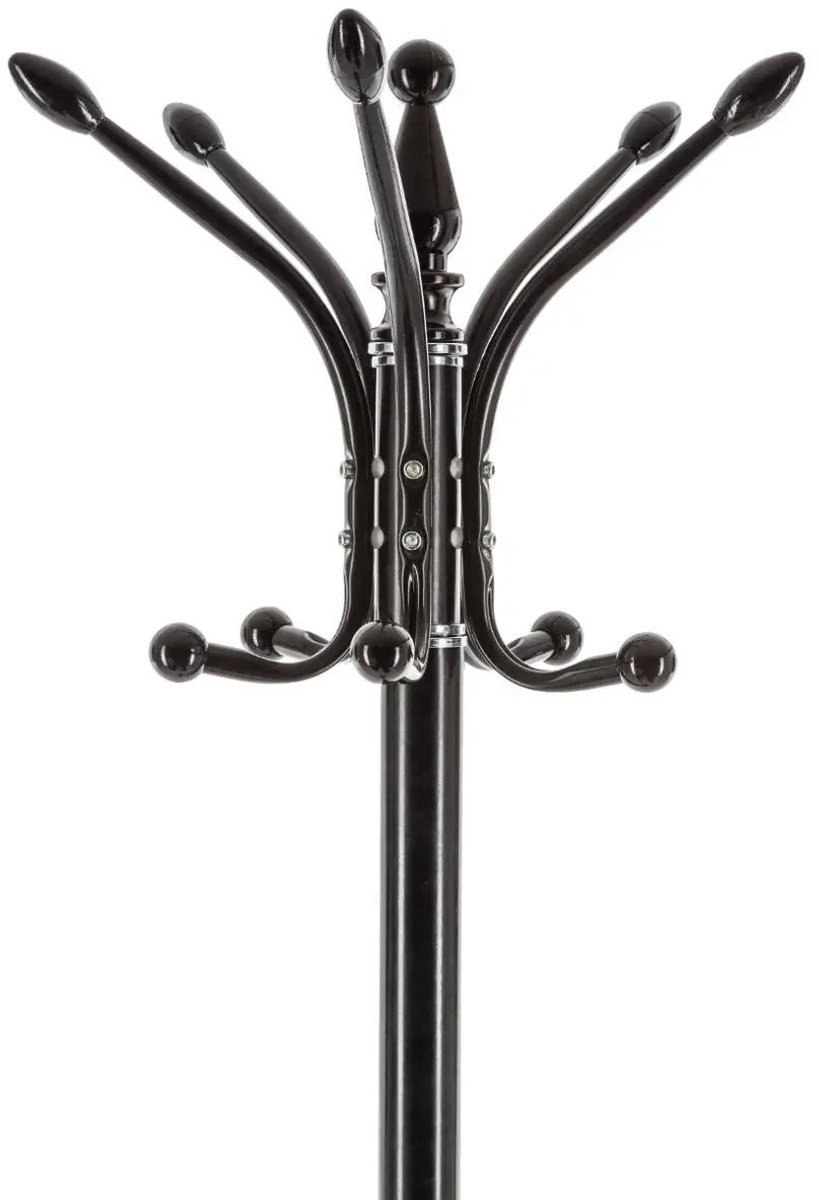 5Five® 5Five hal en kantoor kapstok - staand - zwart - metaal / kunststof - 14 haken - 37 x 180 cm