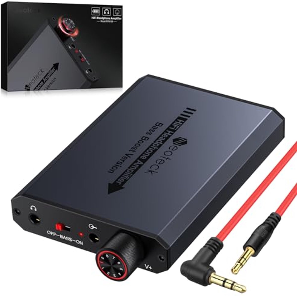 Draagbare Hifi Hoofdtelefoonversterker met Lithiumbatterij en Aluminium Oppervlak
