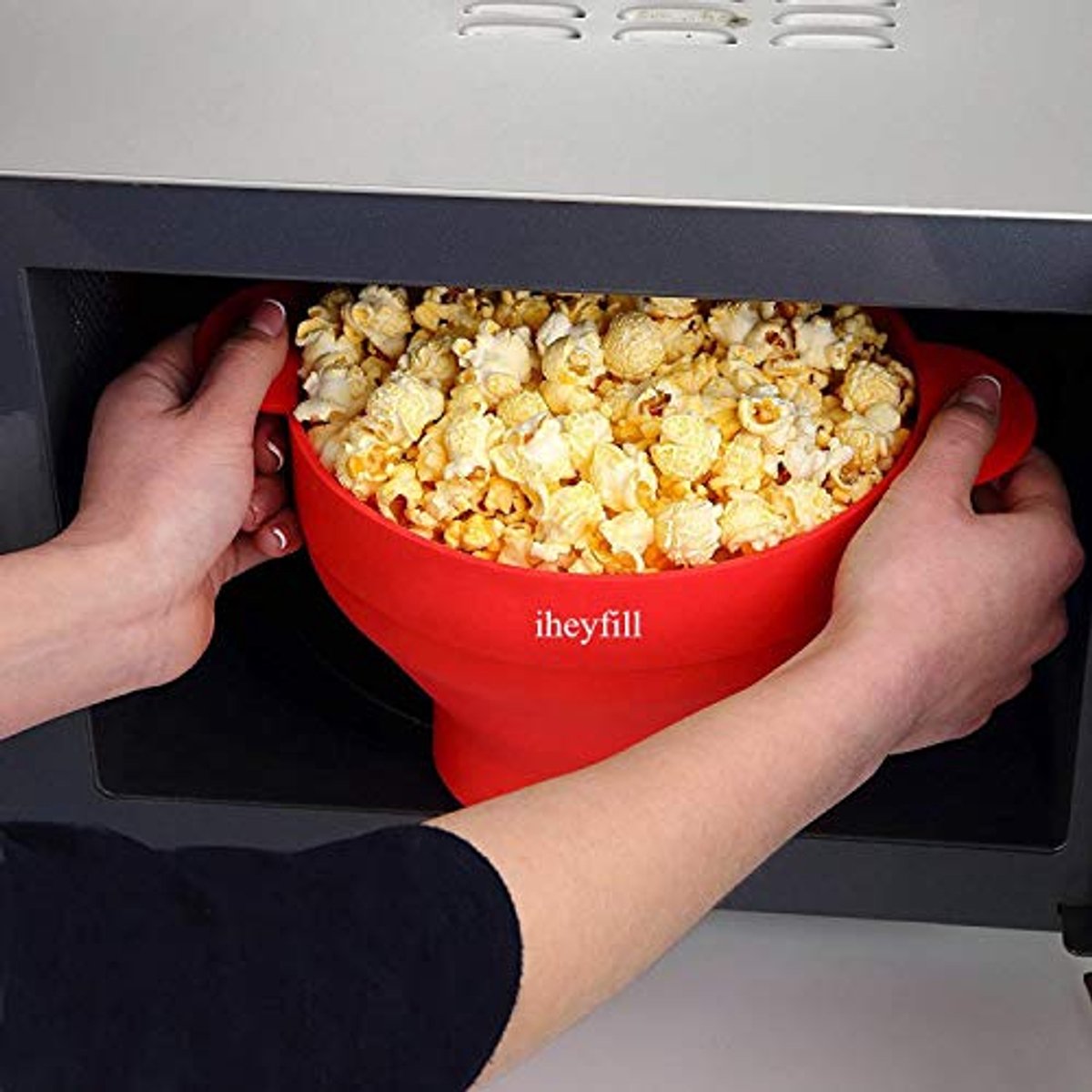 Popcornmaker voor magnetron - Opvouwbare silicone kom met handgrepen