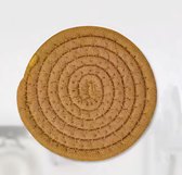 Sous-verres 8 pièces, sous-verres absorbants, ensemble simple de sous-verres en coton tissé pour protéger votre table, convient à diverses tasses, 4,3 pouces.