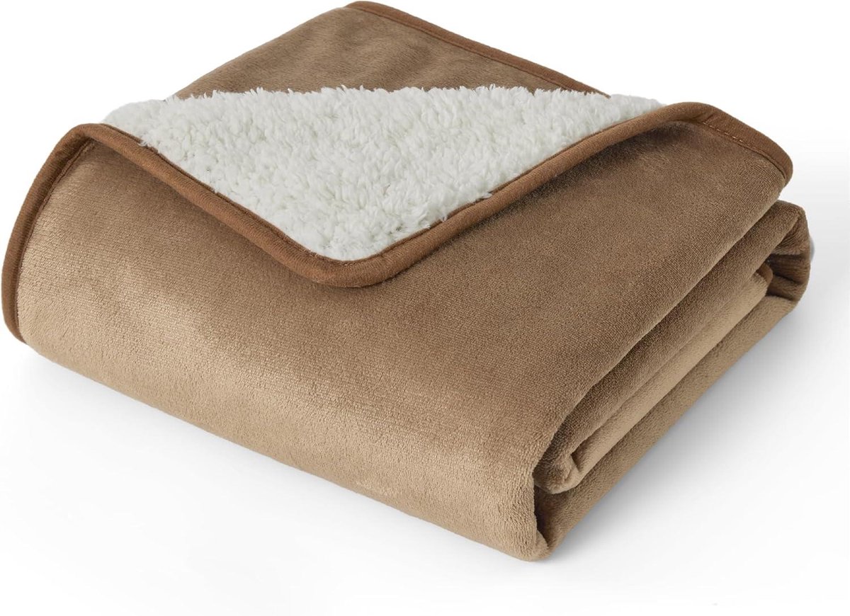 Daity Binnenkattendeken voor honden en katten - Waterdichte kattendeken - Geschikt voor kleine honden - Wollen pluchen huisdierendeken - zachte pluchen dubbelzijdige deken - meubelbeschermer - 75*100cm - kameel