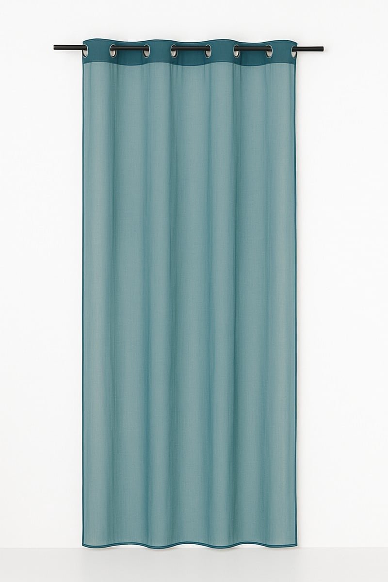 Monna voorhang gordijn petrol 8 Rings 135 x 260 cm