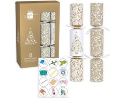 Giftmaker Christmas cracker cream-gold 8st