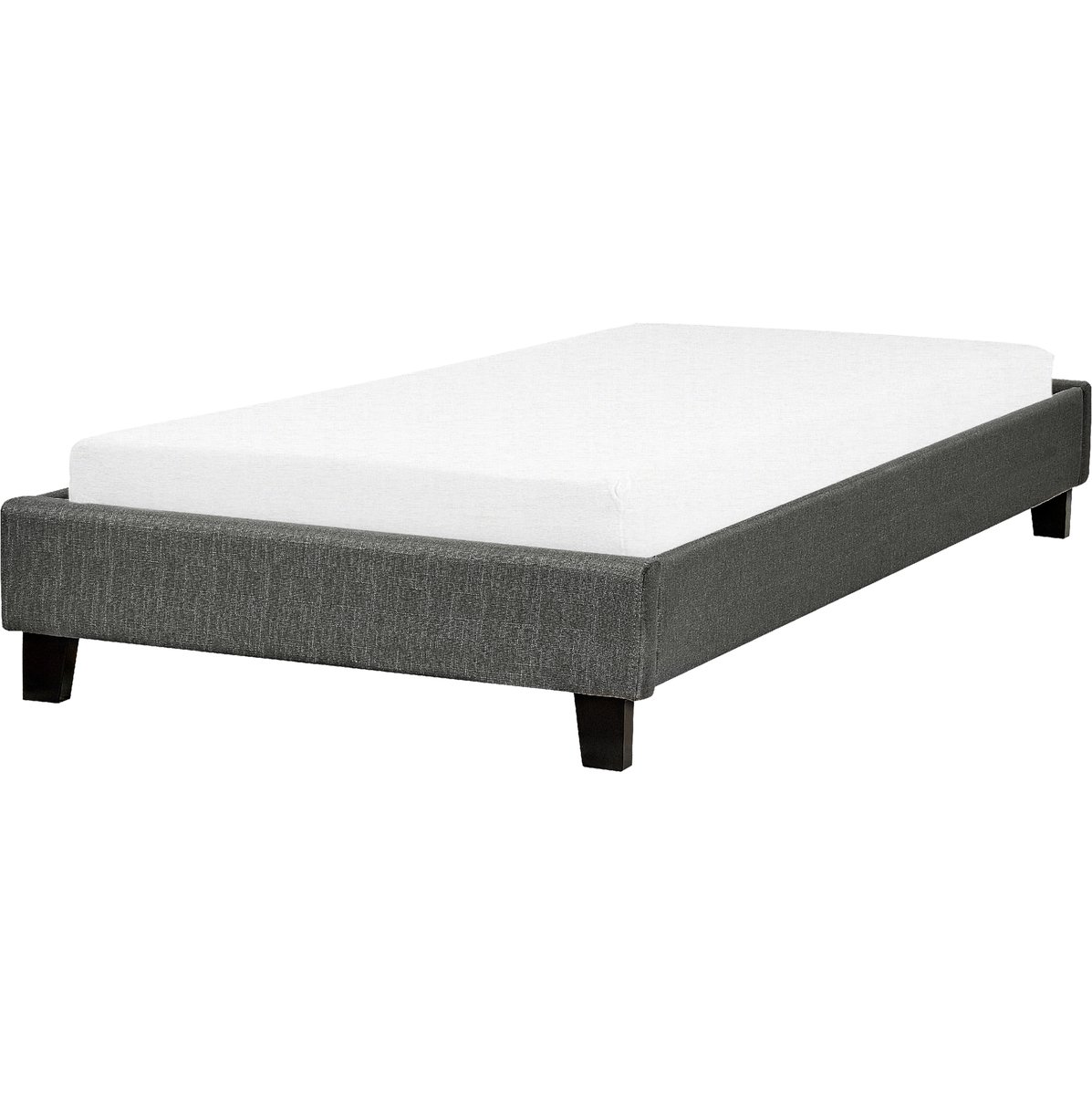 Beliani ROANNE - Kinderbed - Donkere houtkleur - 90 x 200 cm - Polyester Grijs