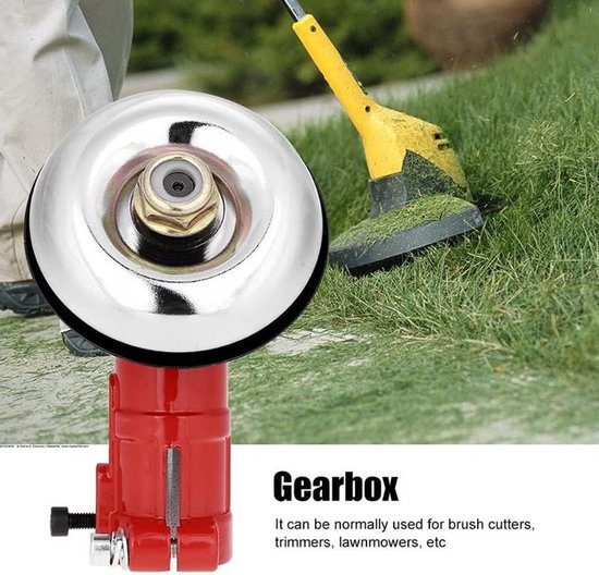 Bosmaaier, trimmer, tandwielkop, universele 26 mm diameter 9 tanden grasmaaier, versnellingsbak, vervanging voor verschillende grastrimmers (rood) van Poweka — afbeelding 2