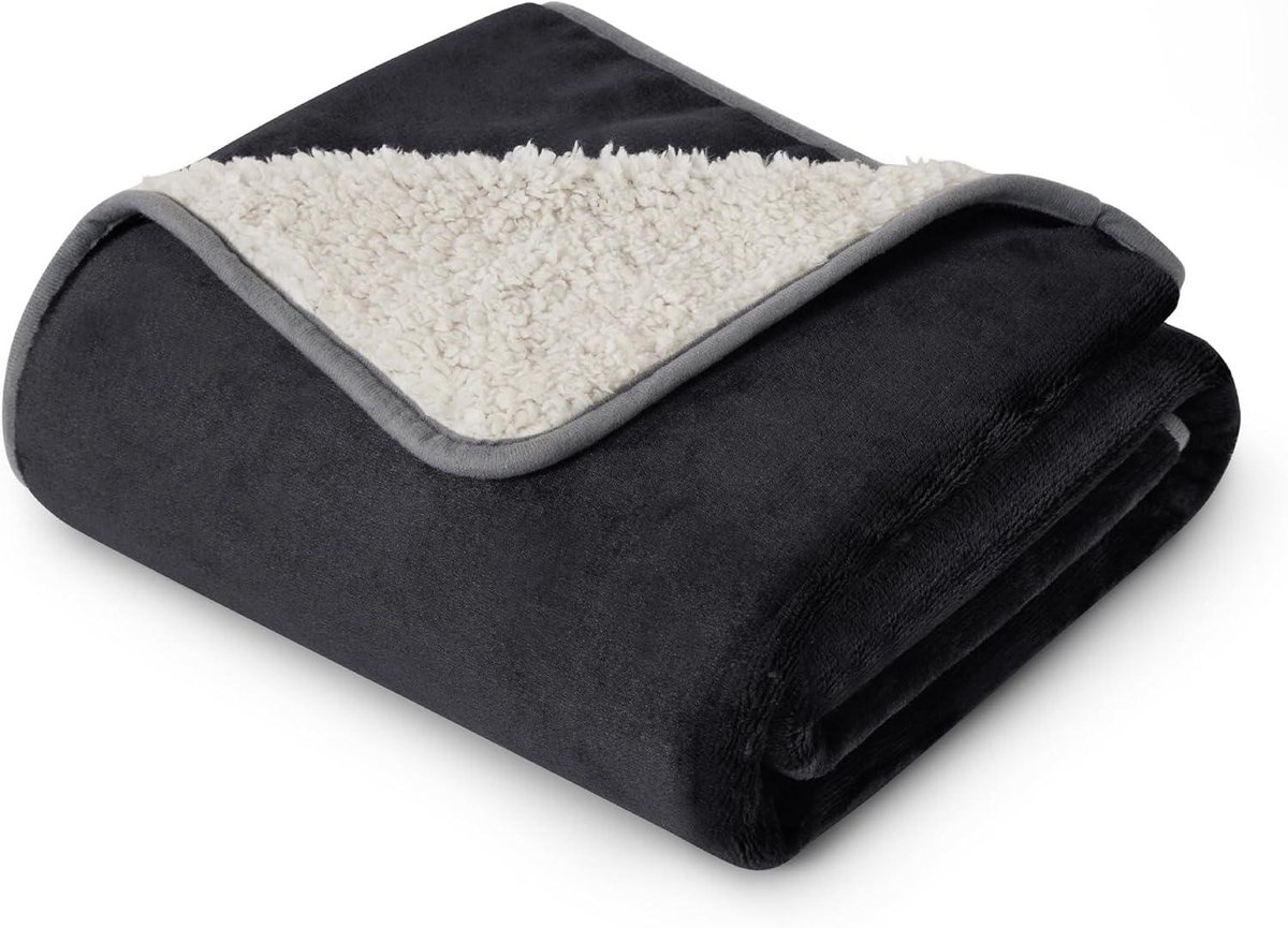 Daity Binnenkattendeken voor honden en katten - Waterdichte kattendeken - Geschikt voor kleine honden - Wollen pluchen huisdierendeken - zachte pluchen dubbelzijdige deken - meubelbeschermer - 75*100cm - zwart