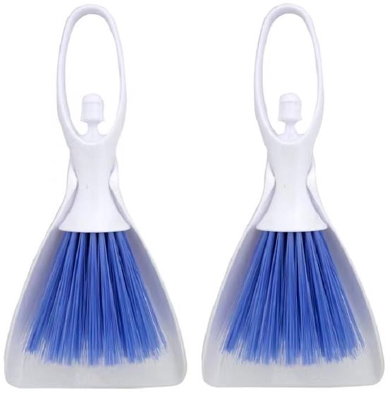 Hotel stofblik & bezem set blauw - S-Line Products B.V