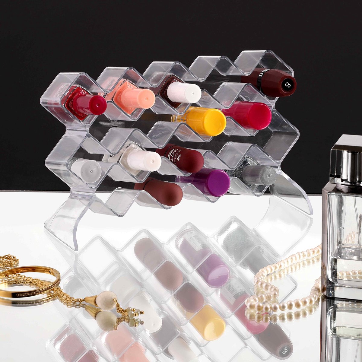 BSTONE Make-up Organizer Acryl – Lippenstift & Nagellak – Multi-laags